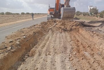 إنطلاق أشغال صيانة أجزاء الطريق الوطنية 14 بولاية سيدي بوزيد