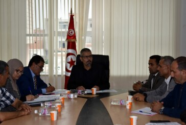 جلسة عمل حول متابعة تنفيذ مشروع تزويد مدن سيدي بوزيد ولسودة وجلمة بالغاز الطبيعي.